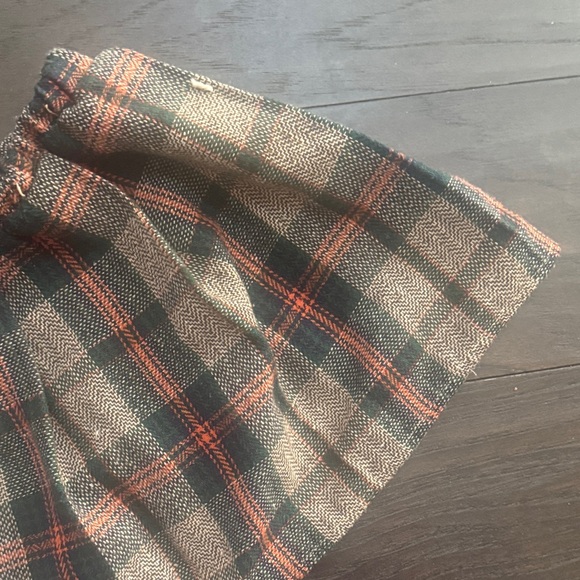 $3-Scottish Plaid Skirt - Black, Cream, and Orange - Picture 9 of 9